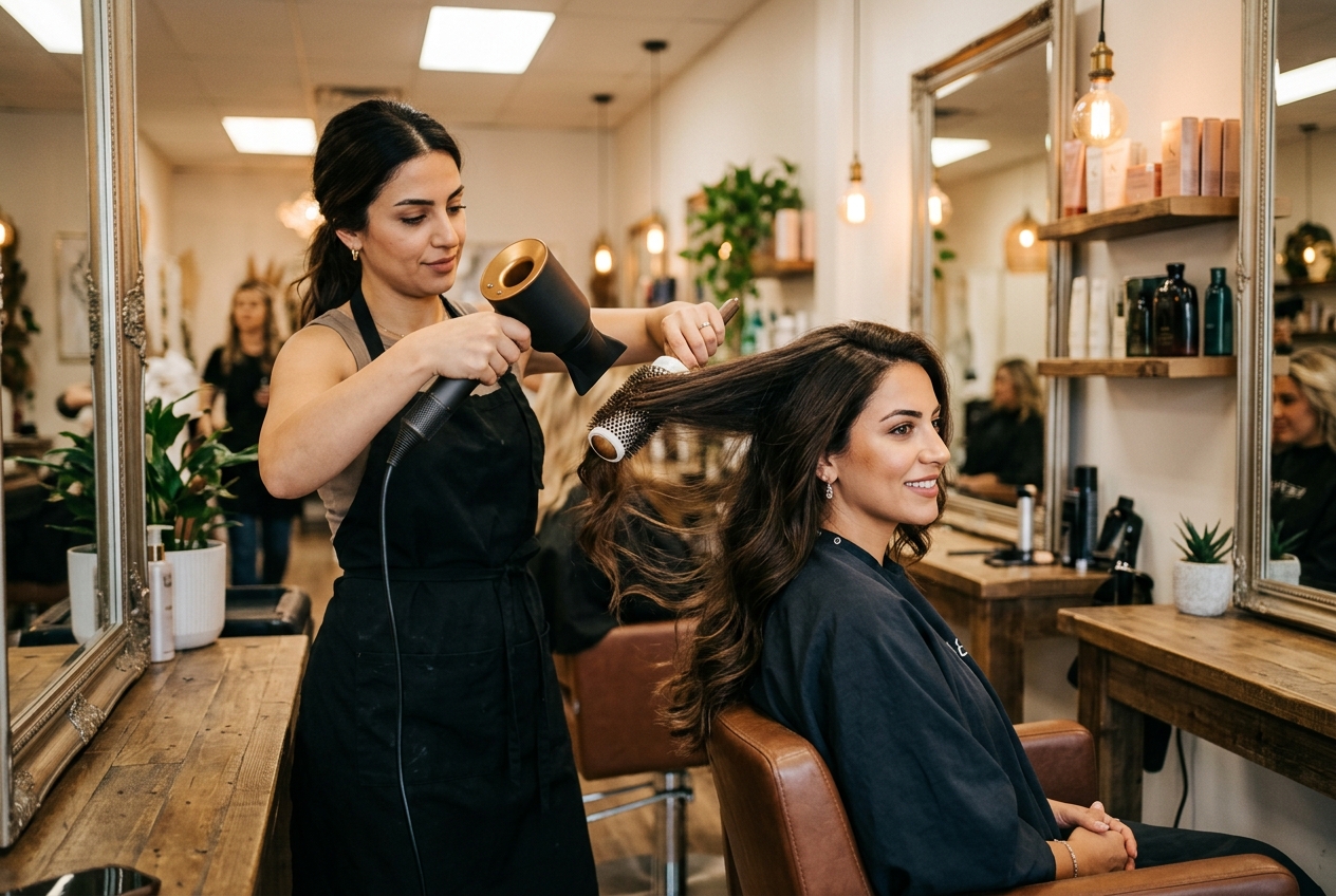 Modern kuaför salonu tasarımı İzmir Buca